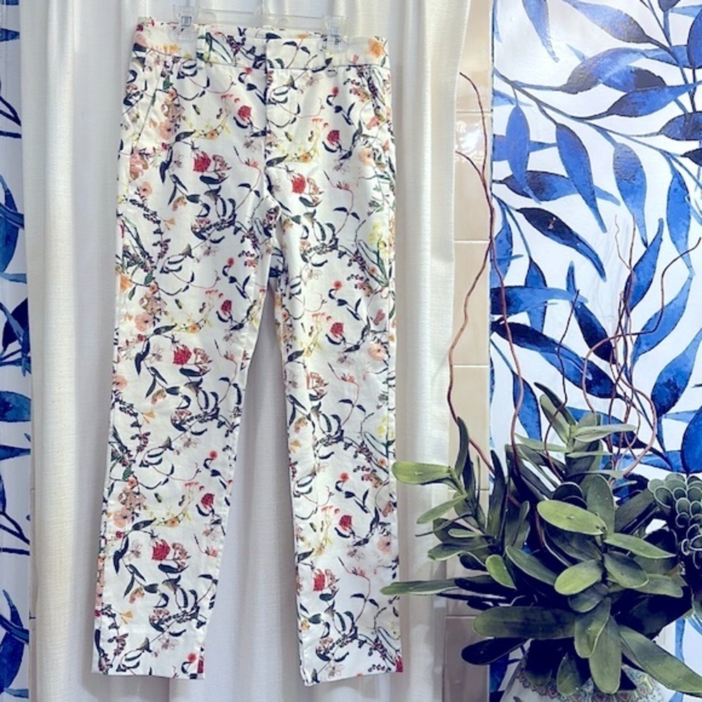 NWOT Zara Woman Floral Skinny Leg Pants Size XS - Picture 1 of 8